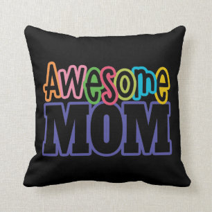 Coussin Fête de la mère de maman aux couleurs époustouflan