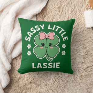 Coussin Fête de la Saint-Patrick Petite Fille Sassy Enfant