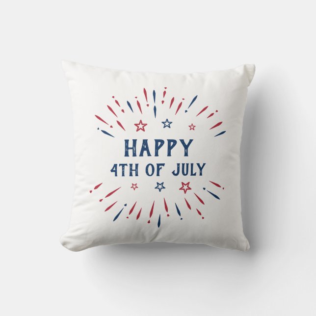 Coussin Fête de l'Indépendance 4 juillet patriotique améri (Recto)