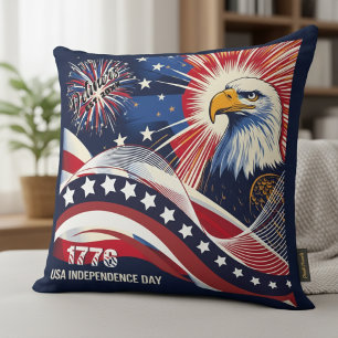 Coussin Fête de l'indépendance des États-Unis 1776