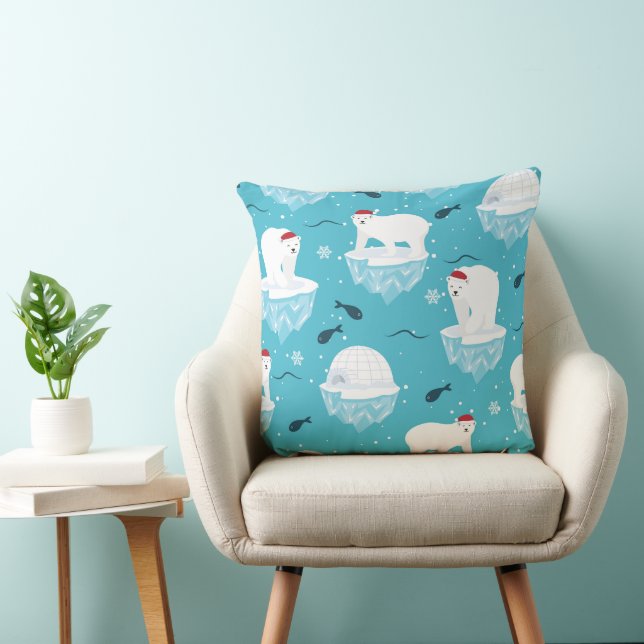 Coussin Fête de l'ours polaire (Chaise)