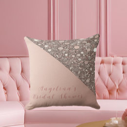 Coussin Fête de Mariage Élégante Rose Gold