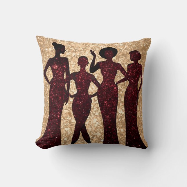 Coussin Fête de mode chic et clinquant (Recto)