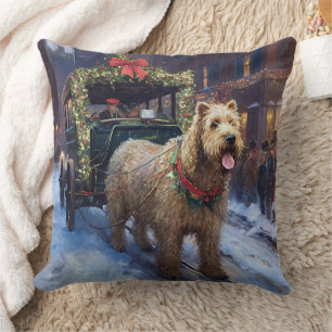 Coussin Fête de Noël de Wheaten Terrier