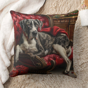 Coussin Fête de Noël du chien Danse
