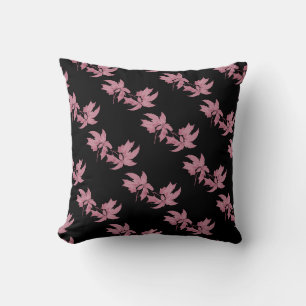 Coussin Fête de Noël poinsettia rose