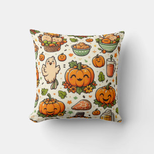 Coussin fête de Thanksgiving en famille