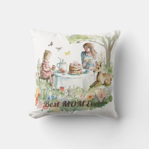 Coussin Fête de thé mère fille