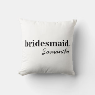 Coussin Fête des mariées moderne personnalisée Bridesmaid