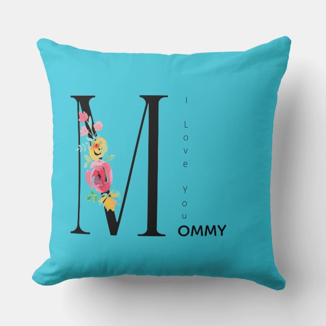 Coussin Fête des Mères,Cadeau pour maman, Je t'aime Maman (Recto)