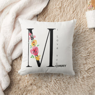 Coussin Fête des Mères,Cadeau pour maman, Je t'aime Maman