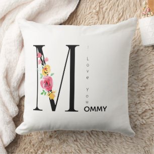 Coussin Fête des Mères,Cadeau pour maman, Je t'aime Maman