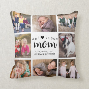 Coussin Fête des mères contemporaines Amour Maman Famille 