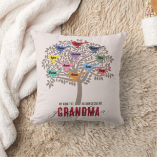 Coussin Fête des mères de grand-mère personnalisées