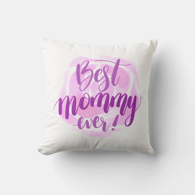 Coussin Fête des mères de la meilleure maman| Lancer l'ore (Recto)