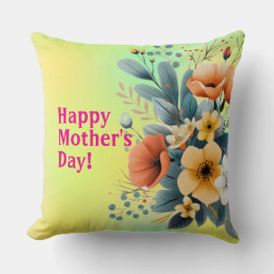 Coussin Fête des Mères Fleurs Boho Clipart-61983