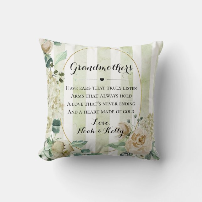 Coussin Fête des Mères Grand-mère Grammy Nana de Grandkids (Recto)