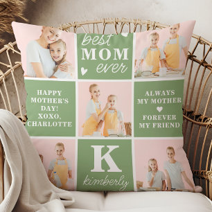 Coussin Fête des Mères Meilleure MOM Ever Custom 7 Photo C