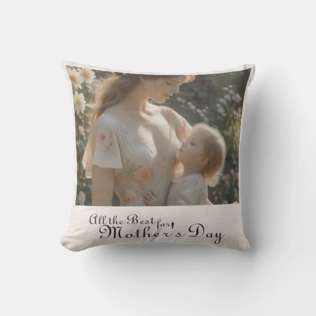 Coussin Fête des Mères - Un Jardin Adorable (Recto)