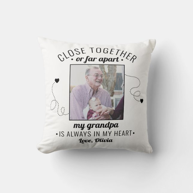 Coussin Fête des pères/Anniversaire Papa grand-père de Kid (Recto)