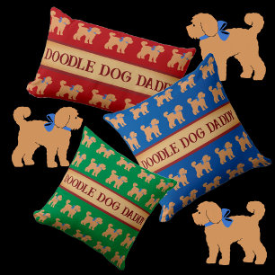 Coussin Fête des pères Doodle Chien Papa