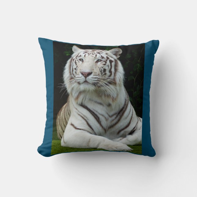 Coussin Fête des pères fatiguée de tigre (Recto)