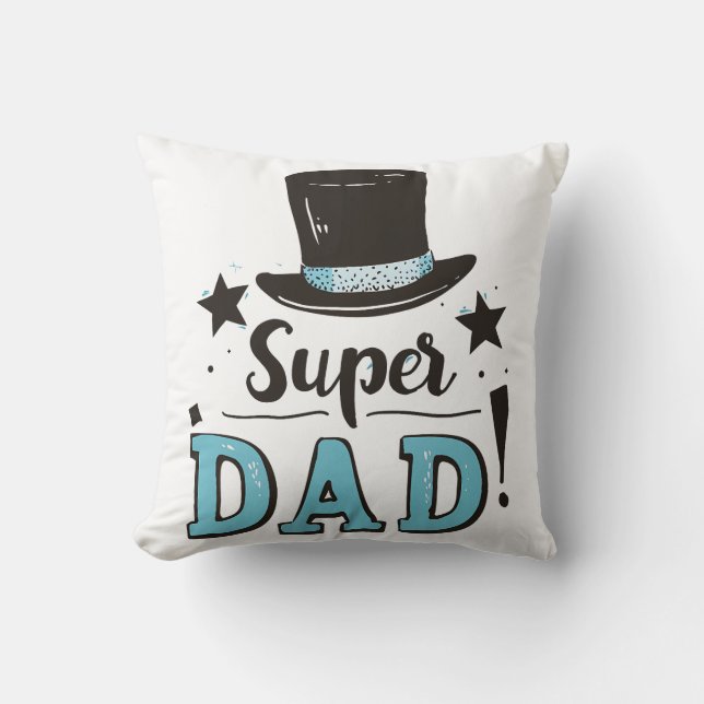 Coussin Fête des pères - Fête de Super Papa (Recto)