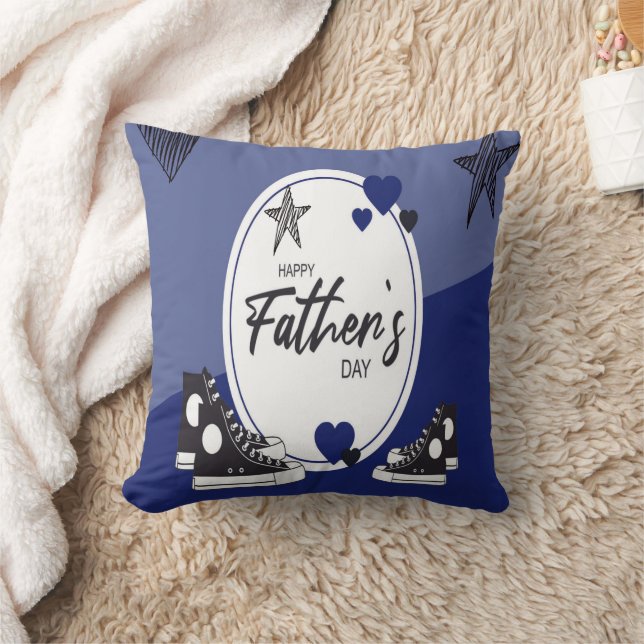 Coussin Fête des pères Jeu d'oreiller papa et enfants Bask (Couverture)