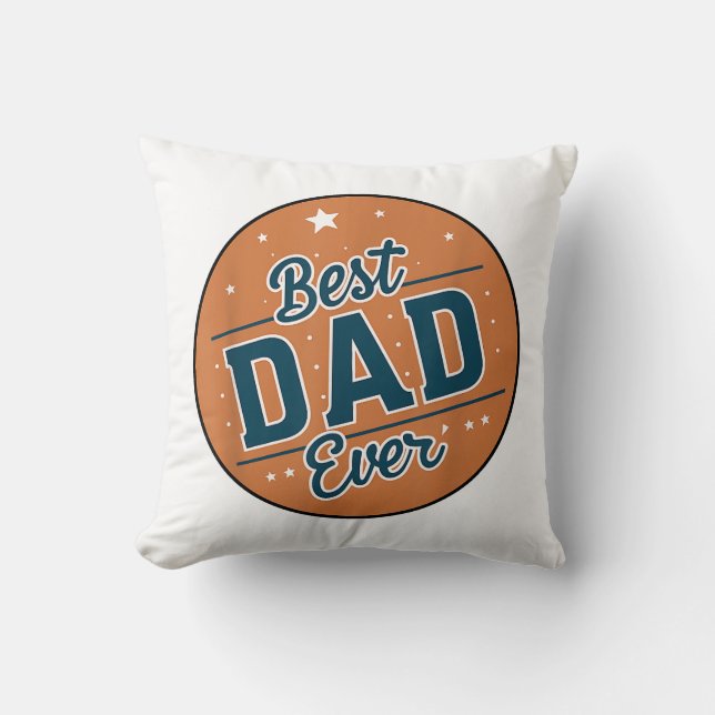 Coussin Fête des Pères Meilleur Papa du Monde (Recto)
