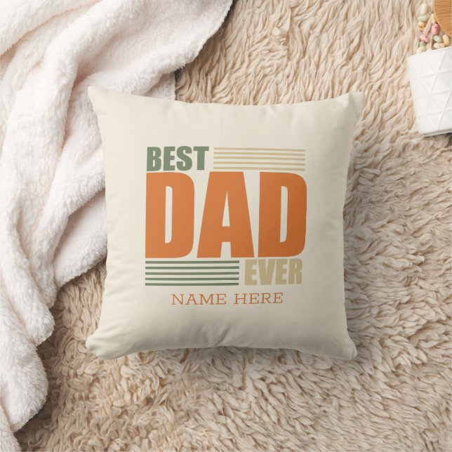 Coussin fête des pères meilleur papa idées cadeaux personn (Couverture)