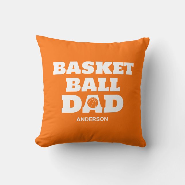Coussin Fête des pères papa de basket-ball personnalisée (Recto)