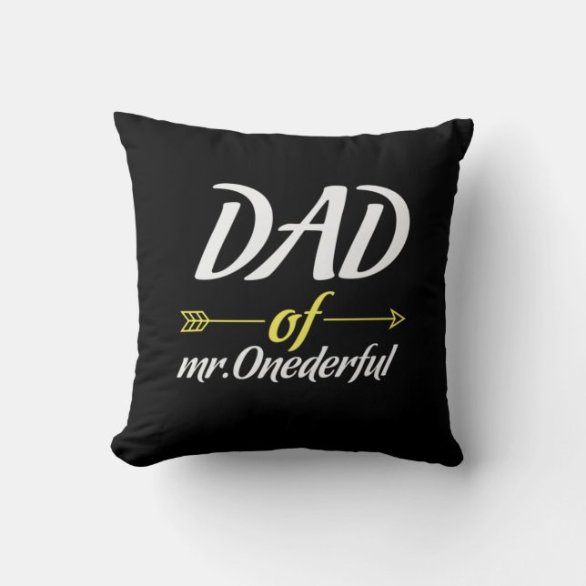 Coussin Fête des Pères Papa de M. Onederful (Recto)