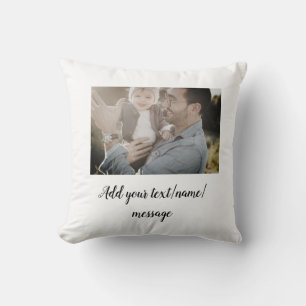 Coussin fête des pères son père papa ajouter un texte phot
