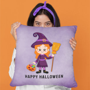 Coussin Fête d'Halloween pour sorcière pour enfants