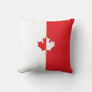 Coussin Fête du Canada - Feuille d'érable rouge et blanc