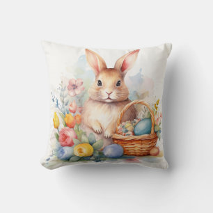 Coussin Fête du printemps - Lapin de Pâques