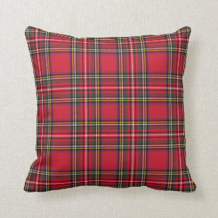 Coussin Fête écossaise du Tartan rouge