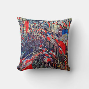 Coussin Fête Nationale à Paris, Claude Monet