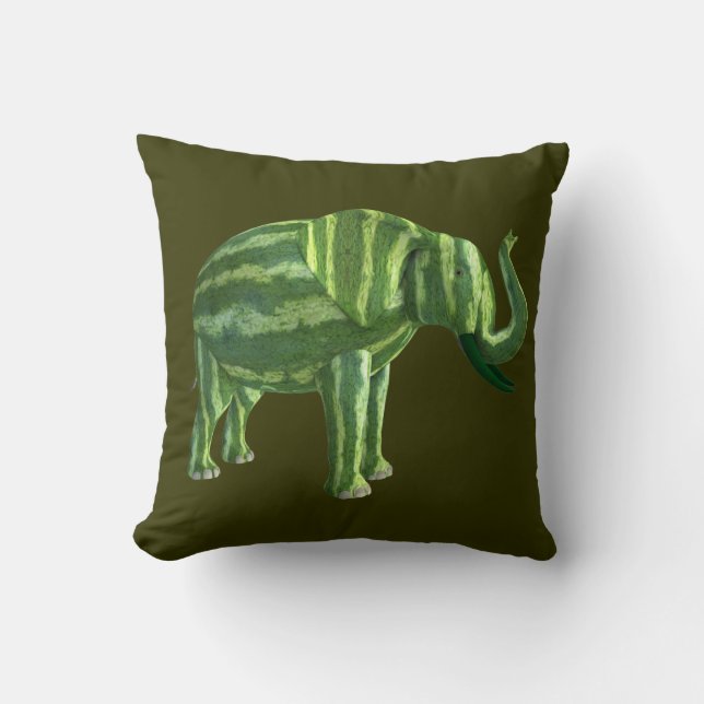 Coussin Fête nationale de la pastèque Eléphant (Recto)