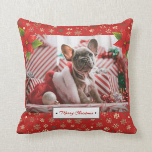 Coussin Fêtes de Noël personnalisées Photo