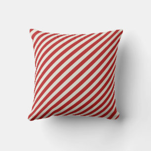 Coussin Fêtes de Noël Rouge & Crème Beige