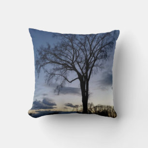 Coussin Feu À L'Arbre En Hiver Jette D'Oreiller