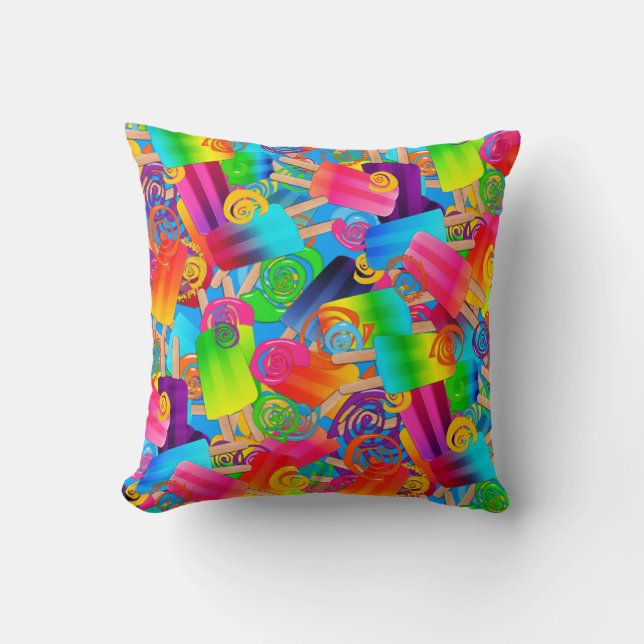 Coussin FEU À PÂSSELLE CKC, COUVERT Bleu-SQ (Recto)