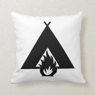 Coussin Feu de camp et tente