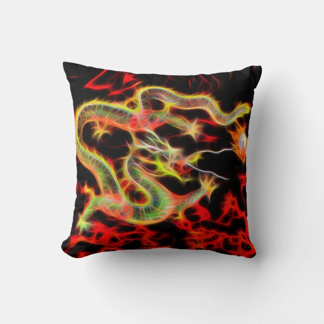 Coussin Feu de dragon incroyable sur Lucky Energy (Recto)