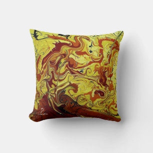 Coussin "Feu de dragon" (Jeu de coton)