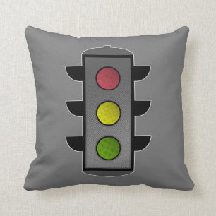 Coussin Feu de trafic Pop Art