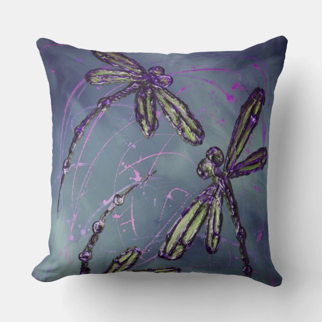 Coussin Feu nocturne violette (Recto)