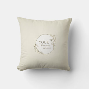Coussin Feuillage botanique doré minimaliste