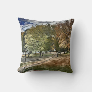Coussin Feuillage d'automne dans le parc